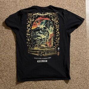 Sublime Men's Black Graphic Tee - Skull & Lowrider Artwork